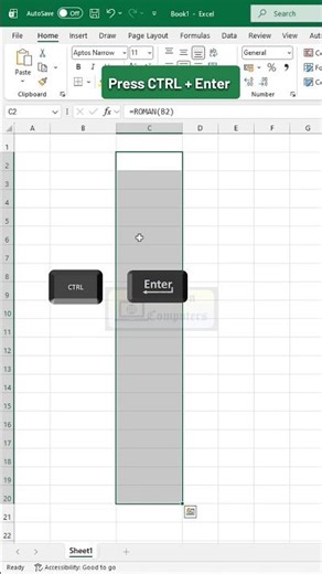 Excel function to convert Numbers to Roman numerals! #Excel #exceltips #exceltricks #excelfunctions