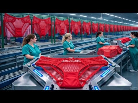 Inside The Largest Modern Textile Factory USA: Mass Production of Women's Bras & Panties