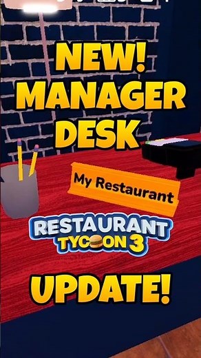 Manager's Desk Update!! Restaurant Tycoon 3 - Roblox #restauranttycoon3 #roblox