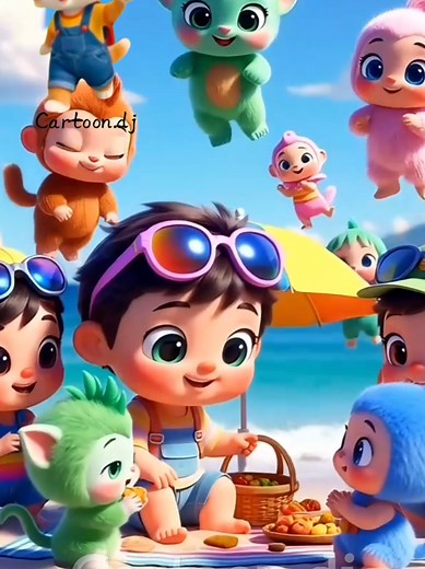 Kids Having Fun with Friends in Cartoon Adventures