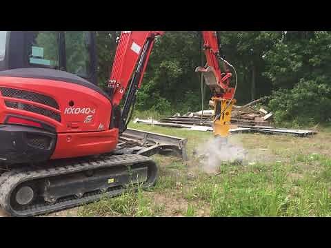 Hydraulic breaker hammer AB-60S with Kubota KX-040