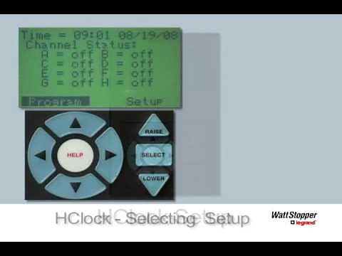 Wattstopper: Hclock Programming Part 1