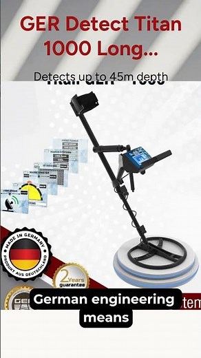 GER Detect TITAN 1000 Long Range Gold and Metal Detector with 3D Scanner and Deep Treasure Finder