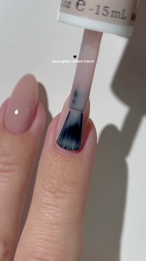 🖤✨ Sleek and chic for the holiday szn glow. Black glittery nails are perfect for New Year's Eve glam 🎇 * products are linked on my amzn #glitternails #blacknails #holidaynails #nailinspo #newyearnails #almondnails