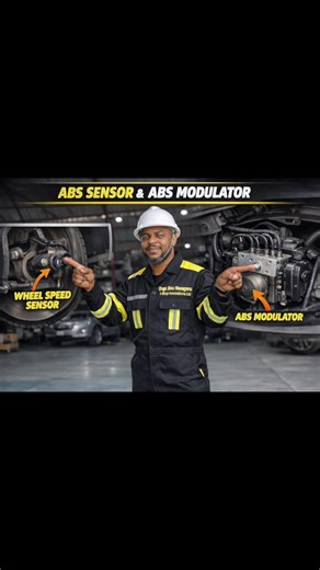 𝗔𝗕𝗦 𝗠𝗢𝗗𝗨𝗟𝗔𝗧𝗢𝗥 & 𝗦𝗣𝗘𝗘𝗗 𝗦𝗘𝗡𝗦𝗢𝗥 𝗧𝗵𝗲 𝗦𝗺𝗮𝗿𝘁 𝗦𝗮𝗳𝗲𝘁𝘆 𝗧𝗲𝗮𝗺 𝗜𝗻 𝗬𝗼𝘂𝗿 𝗖𝗮𝗿 🚗 Many drivers see the ABS light on their dashboard but don’t really understand the important parts working behind the system. Two key components that make the ABS system work effectively are the ABS Modulator and the Wheel Speed Sensor. 🔧 ABS Modulator This unit controls the brake pressure going to each wheel. During sudden or emergency braking, it quickly adjusts the pressure so t