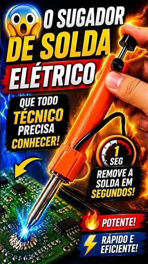 😱 O Sugador de Solda Elétrico que Todo Técnico Precisa Conhecer! 🔥⚡