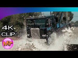 TERMINATOR 2 TRUCK CHASE SCENE Remastered 4K