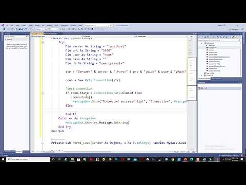 VB .Net and MySQL (MariaDB) - Part 2: Setting and coding connection