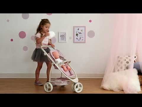Olivia’s Little World 2-In-1 Multi-Positional Kids Baby Doll Pram, Pushchair & Adjustable Handle