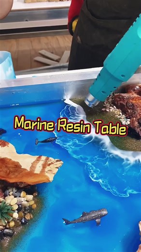 The Novel Marine Aquascape Table — A Truly Fantastic Crafting Experience!#resin #epoxy #table #resinepoxy #viral #view #tiktok #diy #resinart #trending #fyp #poplar #foryoupage #foryou #wood #woodworking #ocean