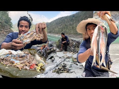 Arunachal Mighty River || Fishing & Cooking Under the Sand.