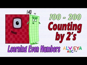 Counting by 2's to 200 (Two Hundred) using Numberblocks - Learn Even Numbers