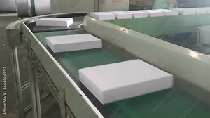 Cut pack paper packing machine running,. A4 sized white copier or xerox papers are being cut, stacked , counted and then being sent over fliers for final packing and then sold to market.