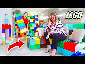 I Replaced EVERYTHING In Mom’s House with LEGOS - Prank