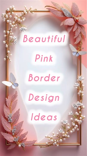 Beautiful Pink Border Design💗✨️#shorts #drawing #notebookdecoration