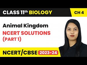 Animal Kingdom - NCERT Solutions (Part 1) | Class 11th Biology Chapter 4 | CBSE