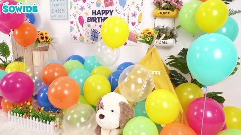 Pool Party Balloons, 60pcs 12 Inch Blue Green Orange Yellow Hot Pink Teal Clear Balloons for Sea Life Theme Birthday Pool Beach Theme Party Decorations