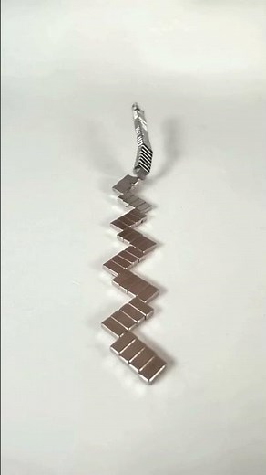 Magnetic Chain Reaction of Block Magnets #satisfying #neodymiummagnet