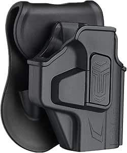 OWB Holster for Springfield Armory Hellcat 9mm Micro-Compact 3" - Index Finger Released | Adjustable Cant | Autolock | Outside Waistband | Silicone Pad Paddle | Matte Finish