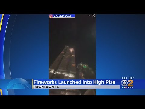 Caught On Camera: Fireworks Collide With DTLA High-Rise Apartment Building
