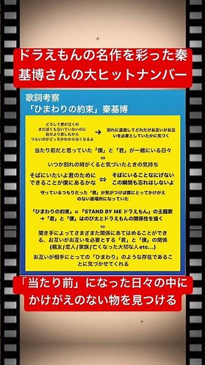 歌詞考察「ひまわりの約束」秦基博 #秦基博 #ひまわりの約束 #どらえもん #スタンドバイミー #映画ドラえもん
