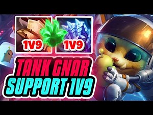ICEBORN TANK GNAR SUPPORT 1V9!!! Season 15 Gnar Gameplay (League of Legends)