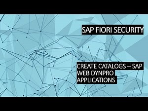 CREATE CATALOGS - WEB DYNPRO APPLICATIONS