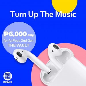 66 reactions | It's time to turn up the music with AirPods 2nd Generation. AirPods deliver the wireless headphone experience, reimagined. Just pull them out of their Lightning Charging Case and they're ready to use with your gadgets.  Find more #AweSMDealsEveryday for the techies when you #CheckSMDeals! | SM Deals | Facebook