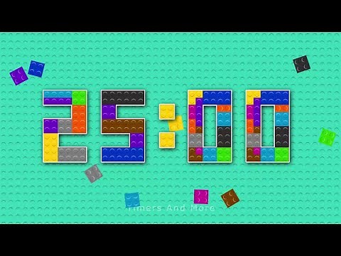 25 Minutes Colourful LEGO Inspired Countdown Timer