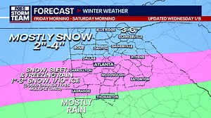 Atlanta Winter Storm Timeline | Snow, ice, rain breakdown for North Georgia