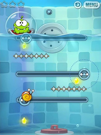 Cut the Rope Experiments 5-16 Walkthrough Bath Time