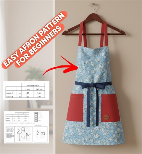 Japanese Style Pocket Apron Sewing Pattern PDF, Easy Beginner DIY Guide (instant Download) - Etsy