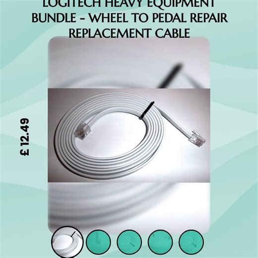 Revive your rig and enhance your performance with our LOGITECH HEAVY EQUIPMENT BUNDLE! Our Wheel to Pedal Repair Replacement Cable is just what you need to bring your driving experience back to life. Engineered for durability and precision, this cable ensures smooth operation and reliable connectivity, so you can focus on what really matters—your gameplay. With a price of only £12.49, it’s an essential upgrade that won’t break the bank. Don’t let a faulty cable steer you off course—grab yours no