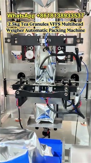 vffs packing machine 2.5 kg tea powder granules. #machine #packagingmachine #factory #tea #powder