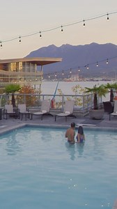 Sunsets looking over the mountains and water from our pool may feel like a day dream, but we can guarantee you, this is reality 😌 | Fairmont Waterfront