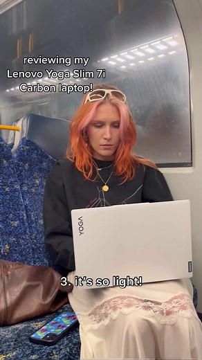 Reviewing my @lenovo Yoga Slim 7i Carbon laptop with Intel Evo platform 💖 shes the perfect laptop for creatives on the go and gives you the power to #JustBeYou ✨🌟 #IntelEvo #LenovoYoga #sponsored