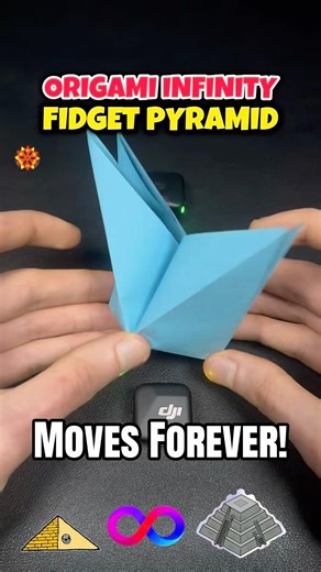 Origami Easy Paper Fidget Toys Infinity Pyramid Tutorial #papertoy #origami #origamicraft #shorts