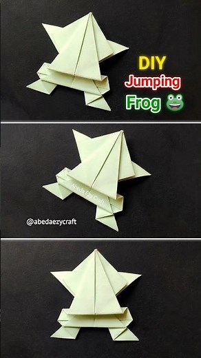 How to make paper Jumping Frog | Paper Frog #shorts #diy #paperfrog #craft #handmade