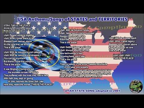 Utah State Song UTAH, THIS IS THE PLACE with music, vocal and lyrics