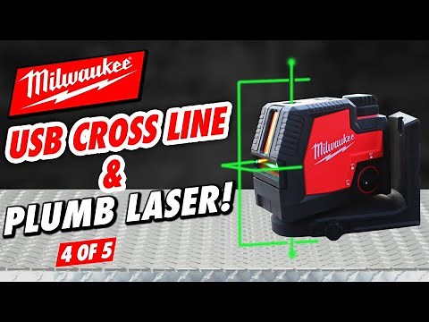 MILWAUKEE CROSS LINE & PLUMB POINTS LASER // USB REDLITHIUM // AMAZING FEATURES!!