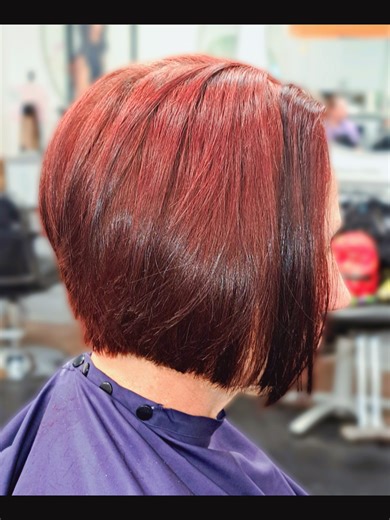 Transformación de corte Bob apilado: antes y después