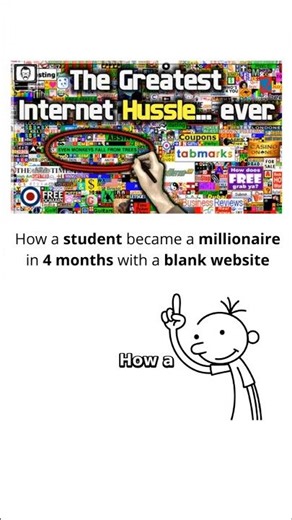 How a student became a millionaire in 4 months with a blank website