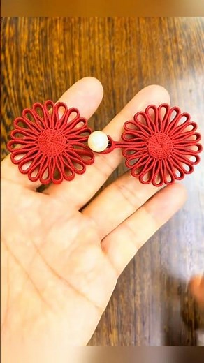 DIY Flower Button with Ribbon - Easy Craft Idea