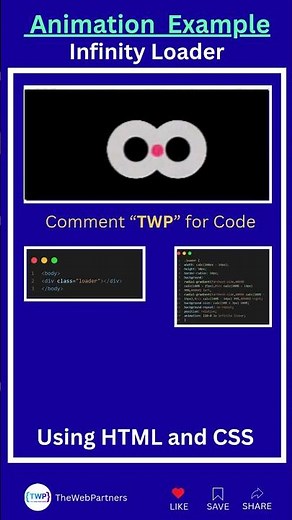 Create a Professional Animated Infinity Loader | HTML and CSS #html #css