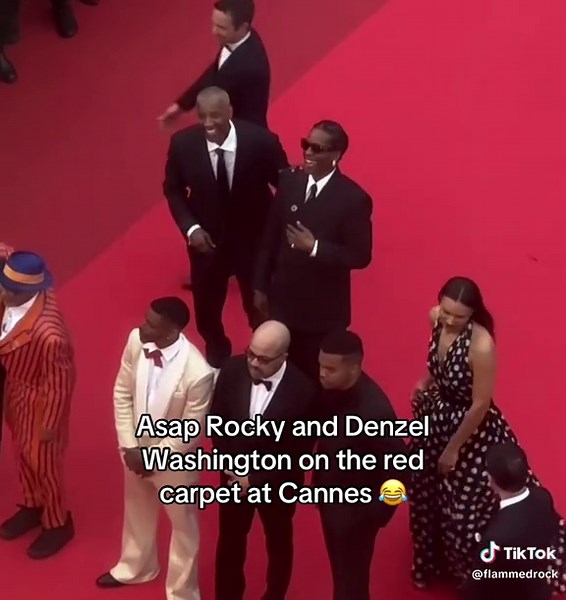 Asap Rocky y Denzel Washington en Cannes