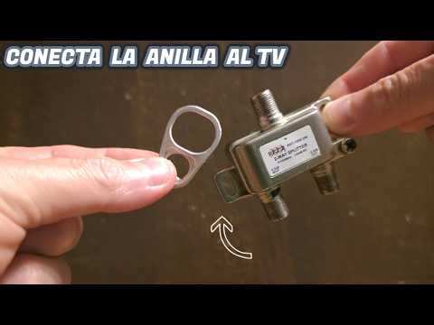 Incredible! Free TV just by connecting a can ring to the TV.