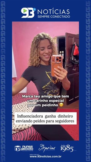 Uma influenciadora digital encontrou uma maneira inusitada de gerar renda com os conteúdos na intern