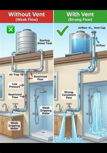 Basic Knowledge for Civil Engineering | Without Vent & With Vent Weak & Strong Flow | #shorts