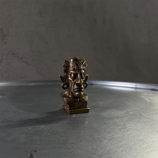 Aztec God of Lucky Bronze Sculpture - Etsy