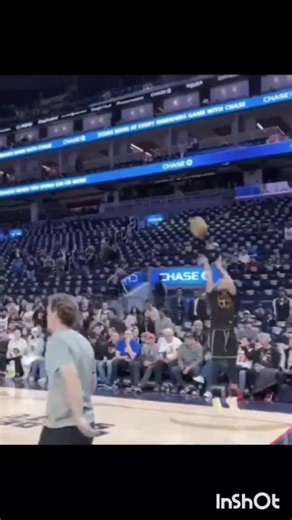 60 year old Hooper doing Steph Curry pregame shots.